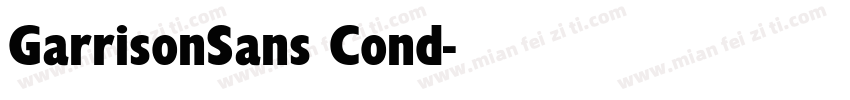 GarrisonSans Cond字体转换